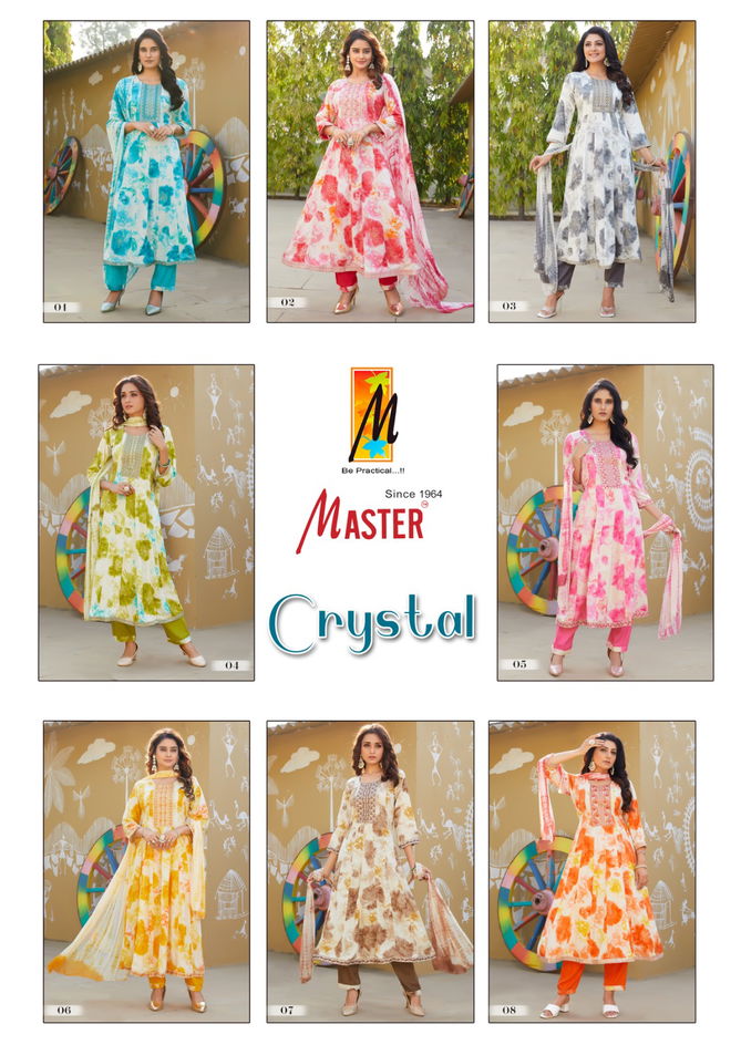 Crystal By Master Rayon Printed Kurti With Bottom Dupatta Wholesale Price In Surat